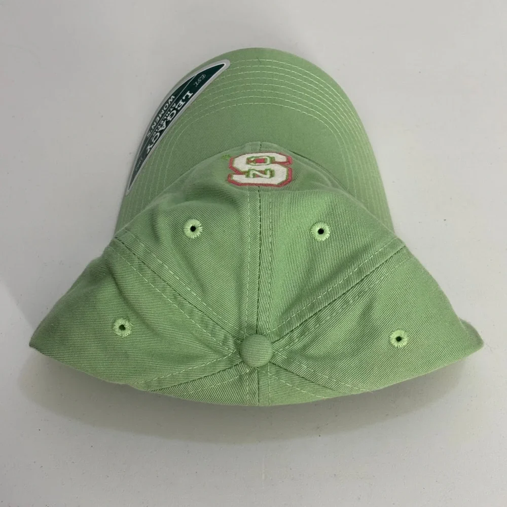North Carolina State Wolfpack Legacy Athletic NCAA Hat Cap Womens Lime Green NWT